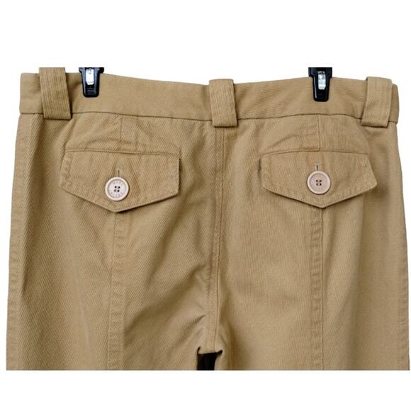Marc Jacobs Wide Leg Cuffed Corduroy Tan Pants Size 10 - Cotton, flap pockets. - Picture 4 of 9